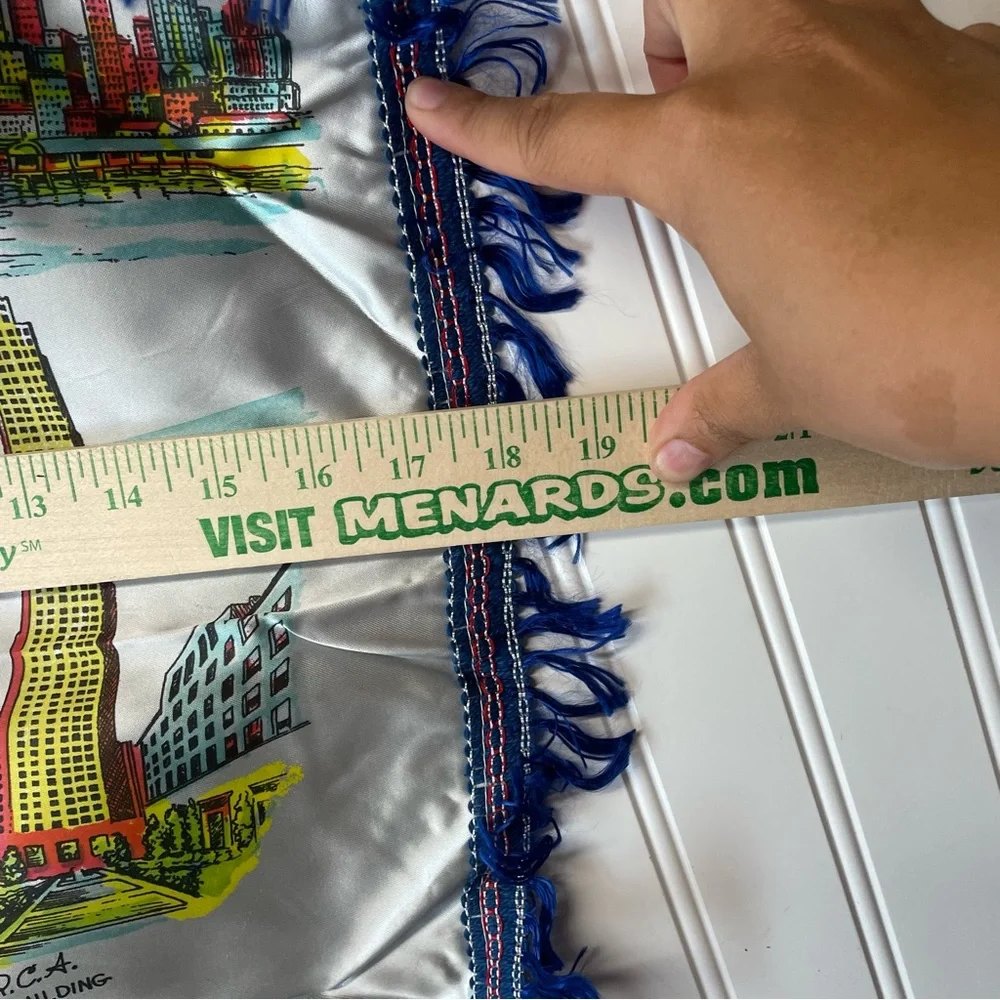 Vintage 50’s souvenir New York City satin pillow case